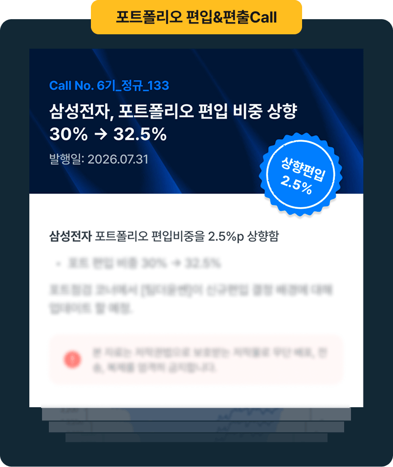 기업별 잠정실적을 한 눈에 볼 수 있는 콜페이퍼