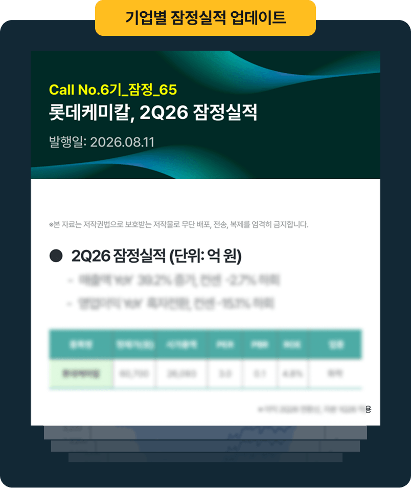 팀더윤쎈이 포트폴리오에 편입한 종목과 지켜보는 종목을 볼 수 있는 콜페이퍼